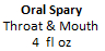 Oral Spary Throat & Mouth  4  fl oz 